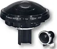 Fisheye lens without retrofocus