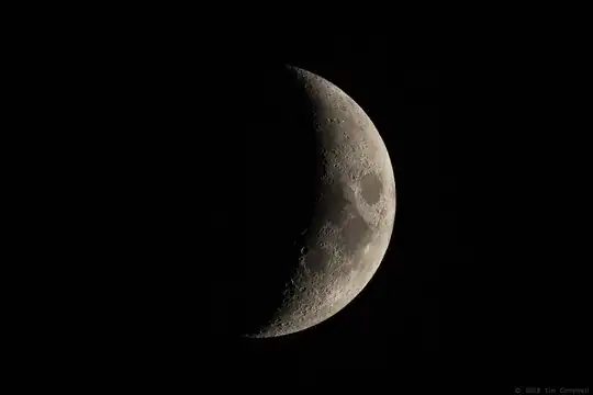 Waxing Crescent Moon using Loony 11 Rule