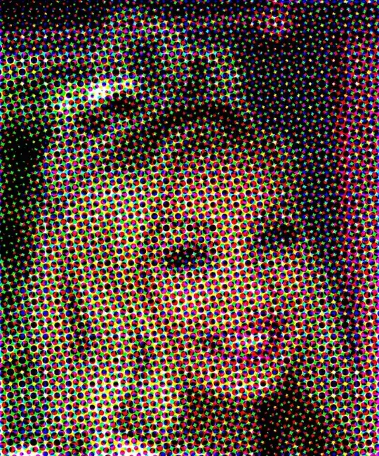 Colour halftone image created in Photoshop