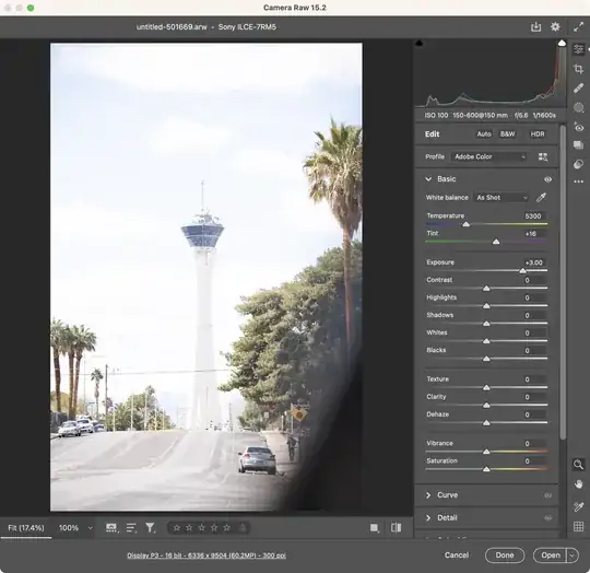 Image shown as a result of 3 stops
