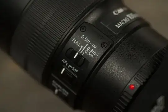 focus limiter switch of 100mm L IS USM Macro