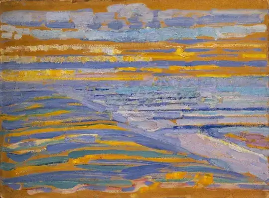 View from the Dunes with Beach and Piers, Domburg, 1909