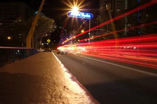 Camera facing leaving traffic