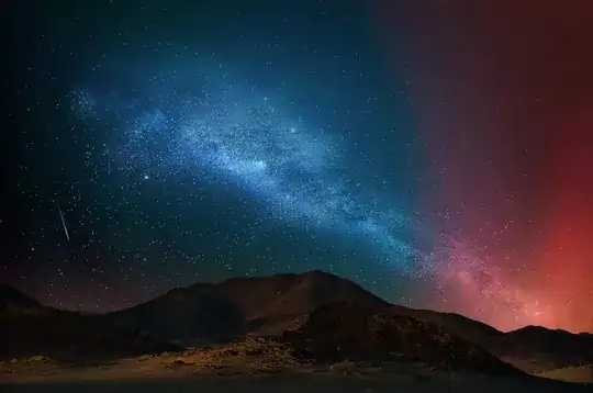 Photo of hills and a night sky