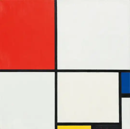 Composition No. III, with red, blue, yellow and black