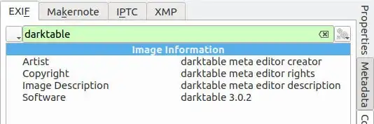 digikam metadata tab