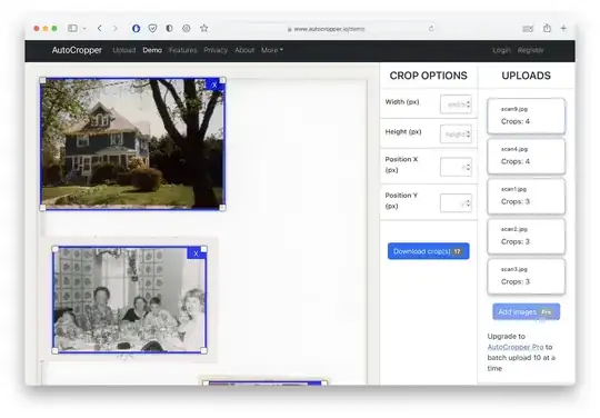 autocropper with 4 uploads