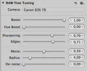 RAW Fine Tuning settings