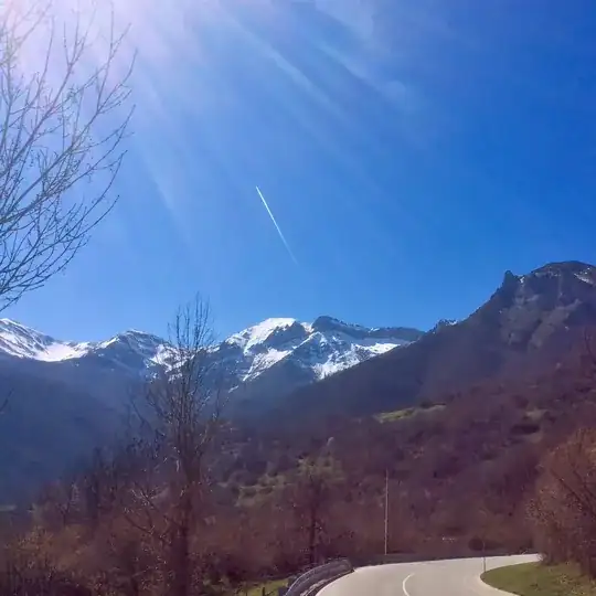 Landscape shot near Fuente Dé, Spain