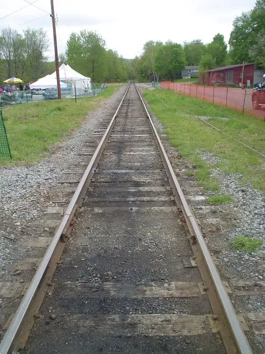 railroad tracks meeting at infinity