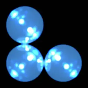 three hypothetical atoms