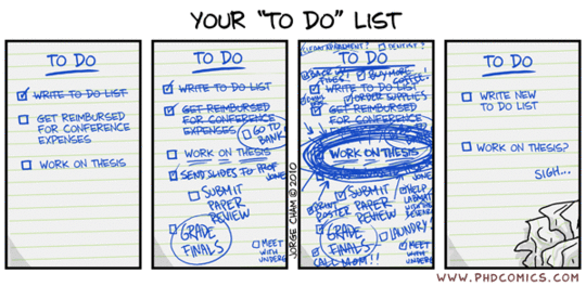 You "to do" list