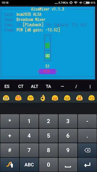 control raspberrypi volume from mobile phone