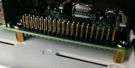 Pi with M3 floppy drive screws and motherboard stand-offs