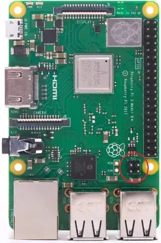 Raspberry Pi 3B+ with PoE port highlighted