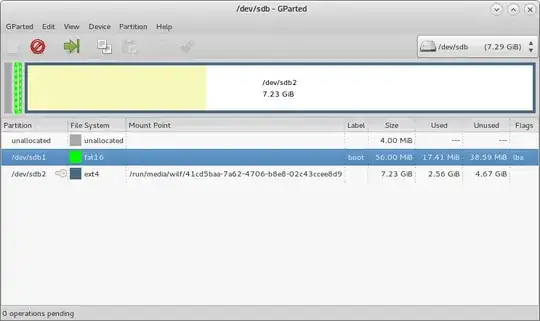 screenshot of GParted