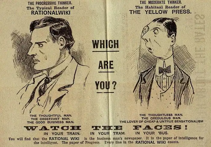 Readers of Rationalwiki vs readers of the Yellow Press.jpeg