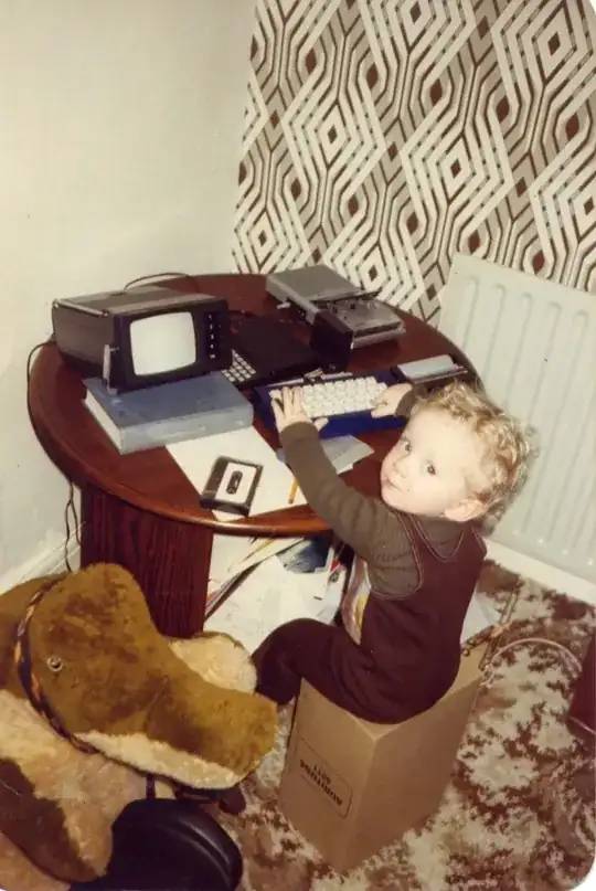 Me, typing on something