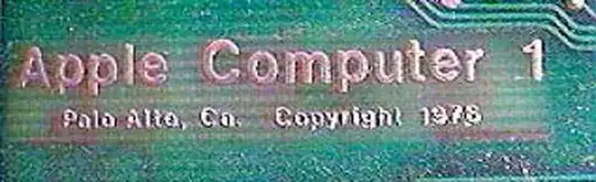 Motherboard label for the Apple Computer 1