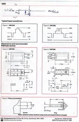 Astec UM1233 and UM1286 data sheet #2 Astec UM1233 and UM1286 data sheet #2
