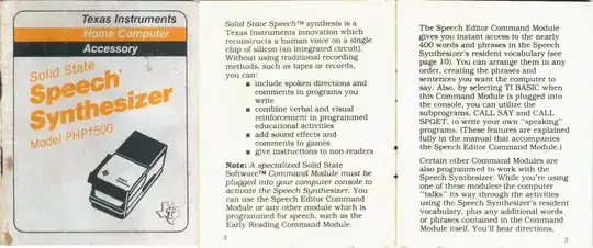 Solid State Speech Synthesizer