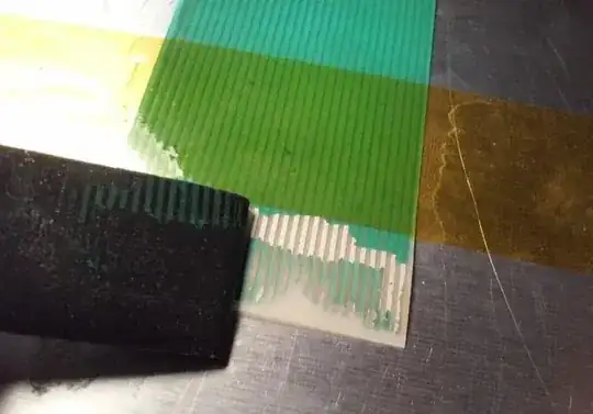 Foil being peeled off