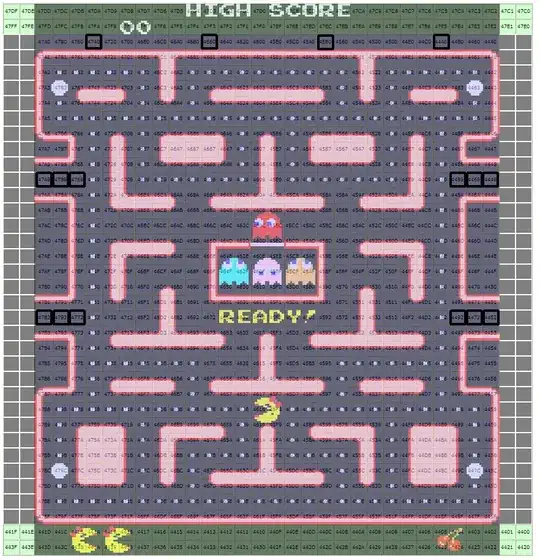 Level overlaid with grid