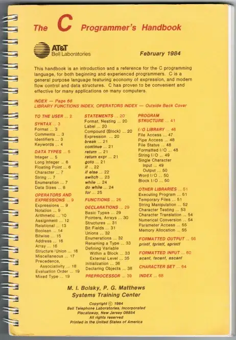 C Programmer's Handbook cover