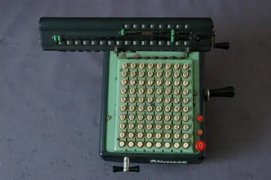 A mechanical desk calculator