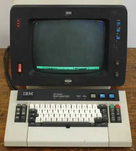 Photo of an IBM 3279 terminal
