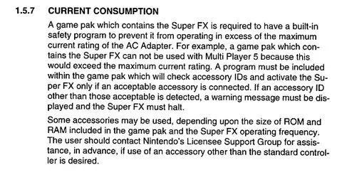 Super FX safety program requirement