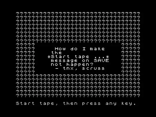 Screen with annoying tape prompt