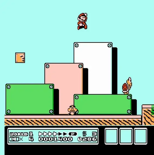 Super Mario Bros. 3 -- the status bar is on the bottom