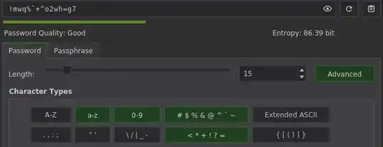 KeepassXC password generator