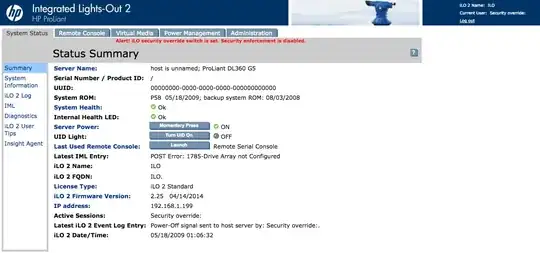 System's health status