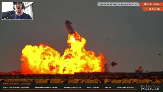 Starship SN10 Exploding