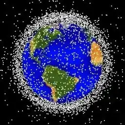 Diagram of satellites around Earth