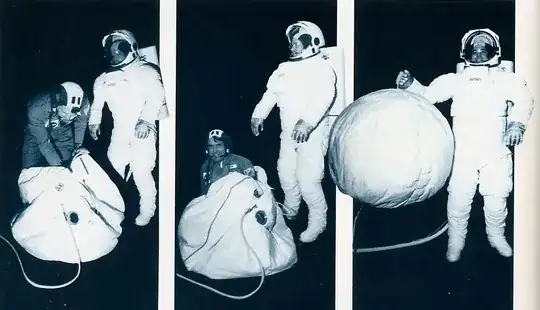 Someone entering a rescue ball