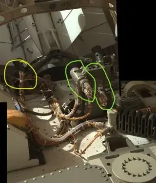 Fused picture of rover's top after landing