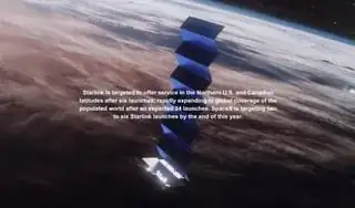artists concept of a Starlink satellite