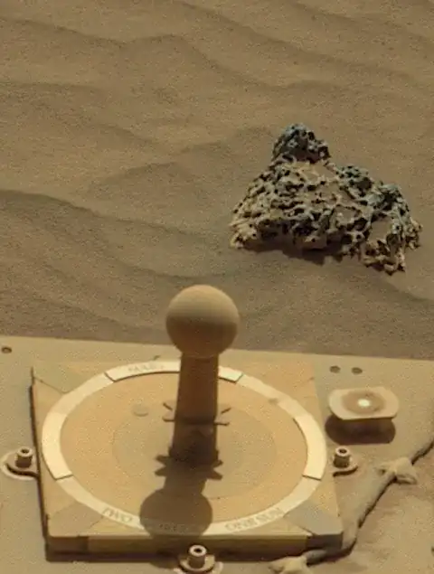 MarsDial on Spirit (cropped, zoomed, sharpened)