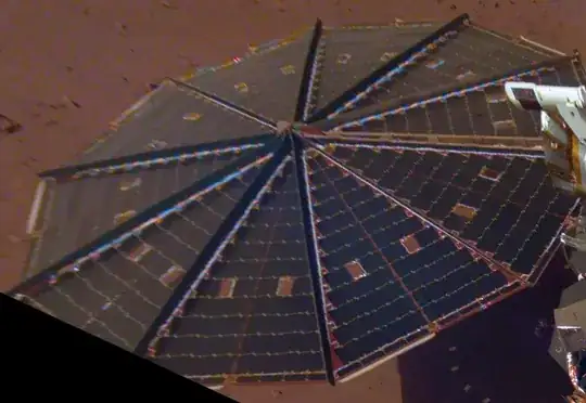 cropped from PIA22876 InSight's first selfie