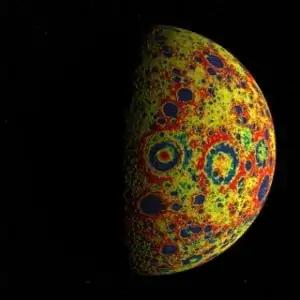 GRAIL gravity anomaly map