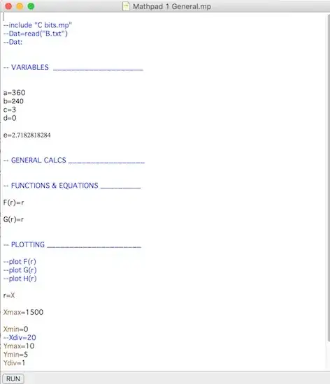 Mathpad example as text calculator