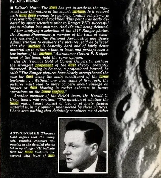 popular mechanics article on ranger mission and moon dust