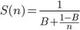 S(n)=1/(B+(1-B)/n)
