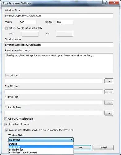 Changing OOB properties
