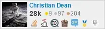 profile for Christian Dean on Stack Exchange, a network of free, community-driven Q&A sites profile for Christian Dean on Stack Exchange, a network of free, community-driven Q&A sites