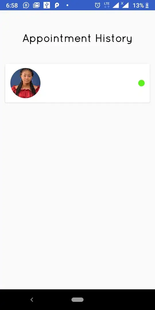 Screen shot of the result