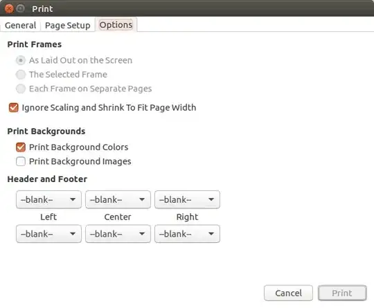 Firefox's Print Settings